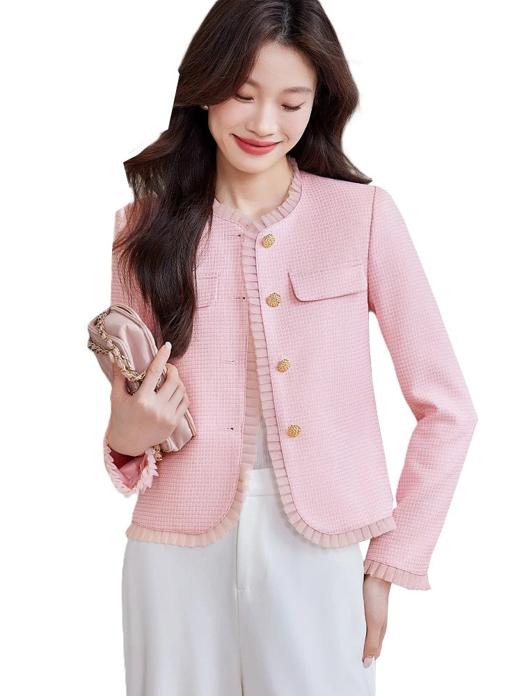 Casual Standard Single Breasted With Button Non Stretch Blazer