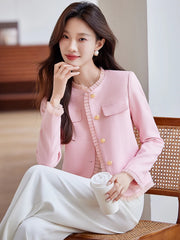 Casual Standard Single Breasted With Button Non Stretch Blazer