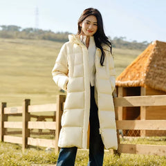 Casual Three-Proof Versatile Long Length Loose Hooded Coat