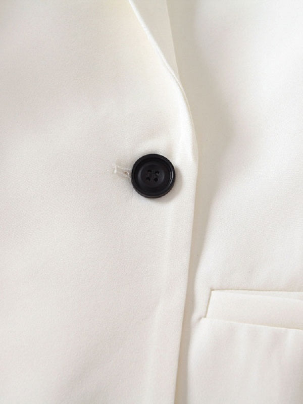 Casual Turndown Collar Long Sleeve Blazers