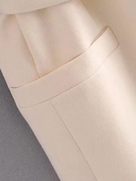 Casual Turndown Collar Long Sleeve Jackets With Belt