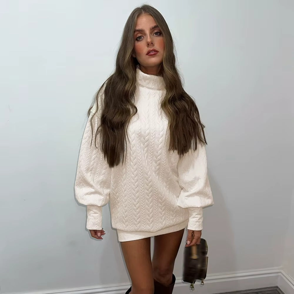 Casual Turtleneck Pullovers Warm Long Sleeve Loose Jumper Thick Knit Swetaer