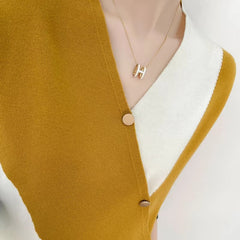 Casual V-neck Long Sleeve Loose Pullovers High Stretch Cashmere Sweater