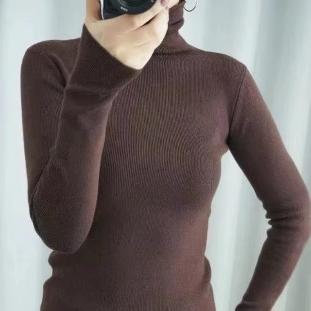 Casual Viscose Pullovers Turtleneck Warm Knitwear Sweater