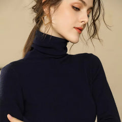 Casual Viscose Pullovers Turtleneck Warm Knitwear Sweater