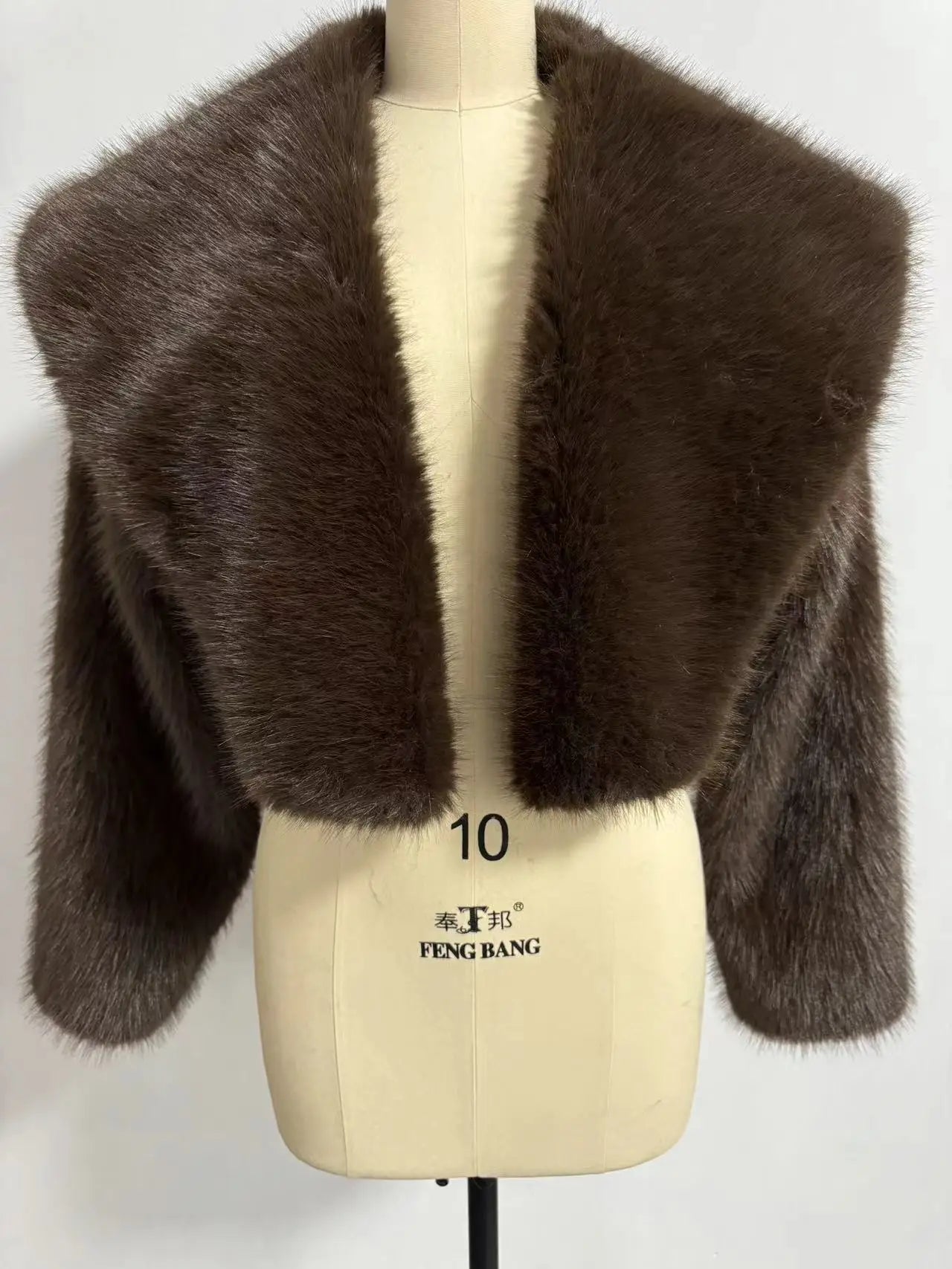Causal Open Stitch Imitation Fur Lapel Long Sleeves Solid Color Versatile Coats