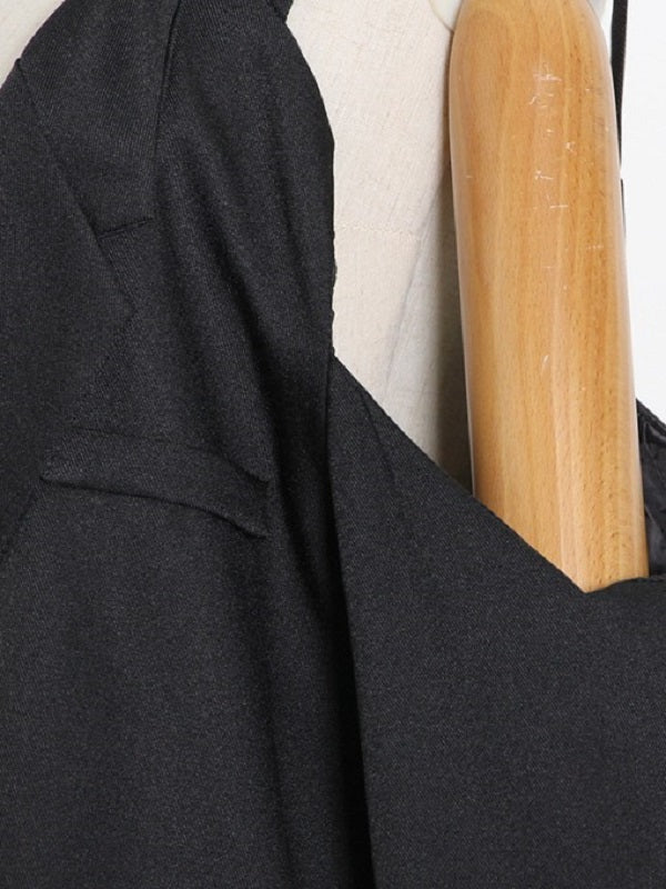Chic Lapel Collar Cold Shoulder Blazer