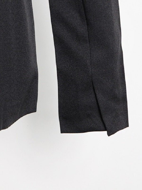 Chic Lapel Collar Cold Shoulder Blazer