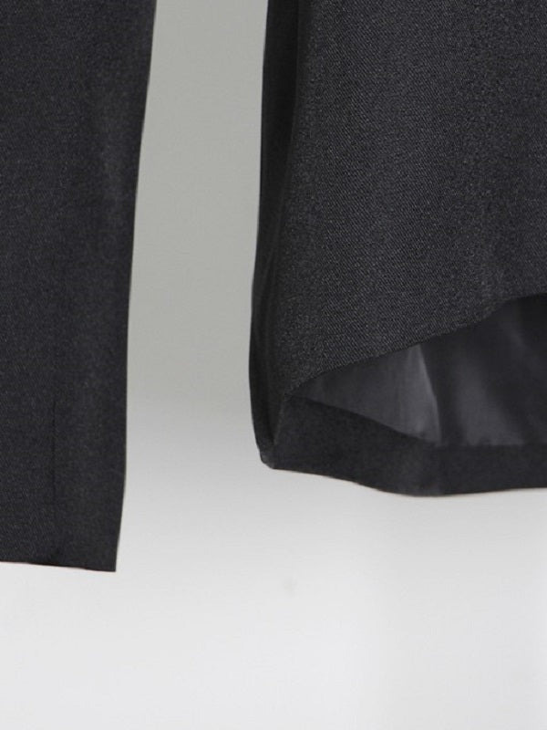 Chic Lapel Collar Cold Shoulder Blazer