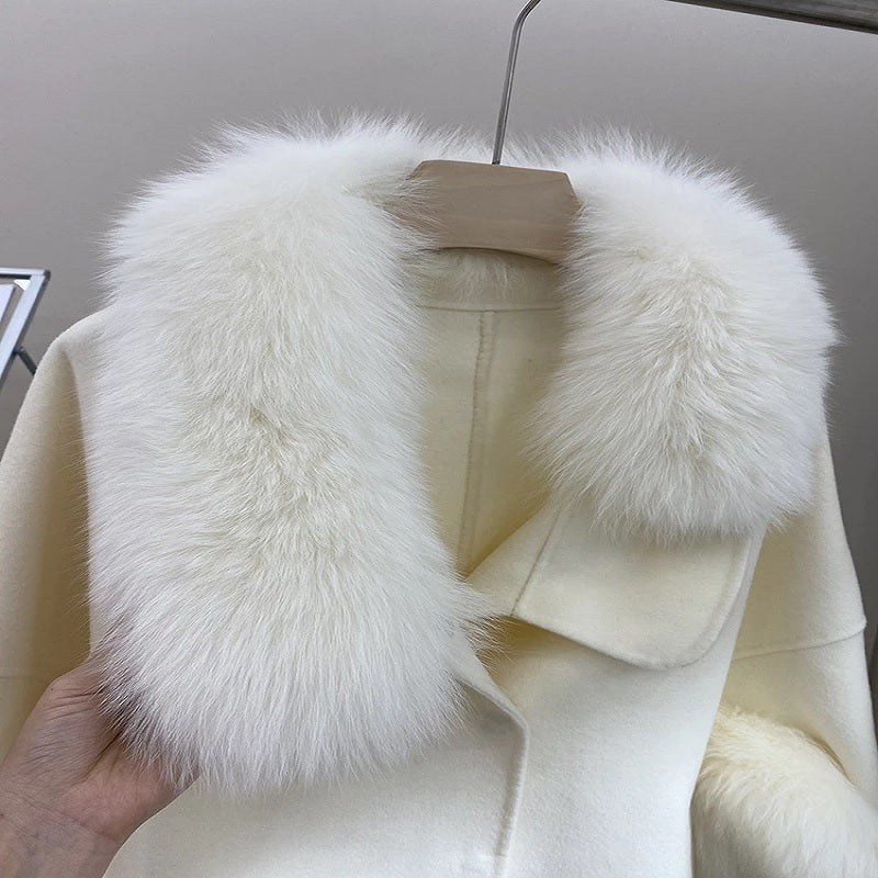 Chic lovely Woolen Double Sided Cashmere Coat