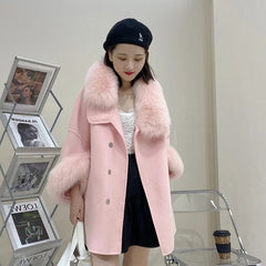 Chic lovely Woolen Double Sided Cashmere Coat