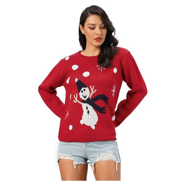 Christmas Snowflake Pattern Pullover Sweater