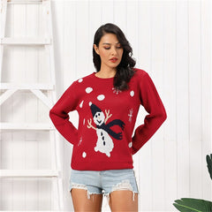 Christmas Snowflake Pattern Pullover Sweater