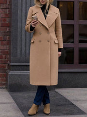 Coat Double Breasted Long Sleeve Coats