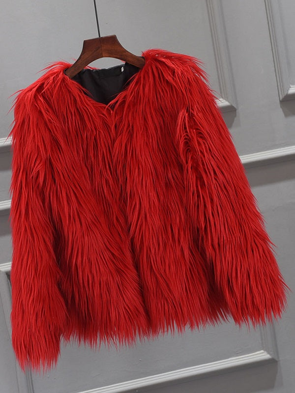 Coat Solid Color Long Sleeve Short Jacket