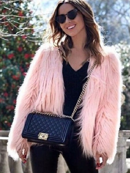 Coat Solid Color Long Sleeve Short Jacket