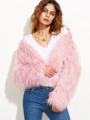 Coat Solid Color Long Sleeve Short Jacket
