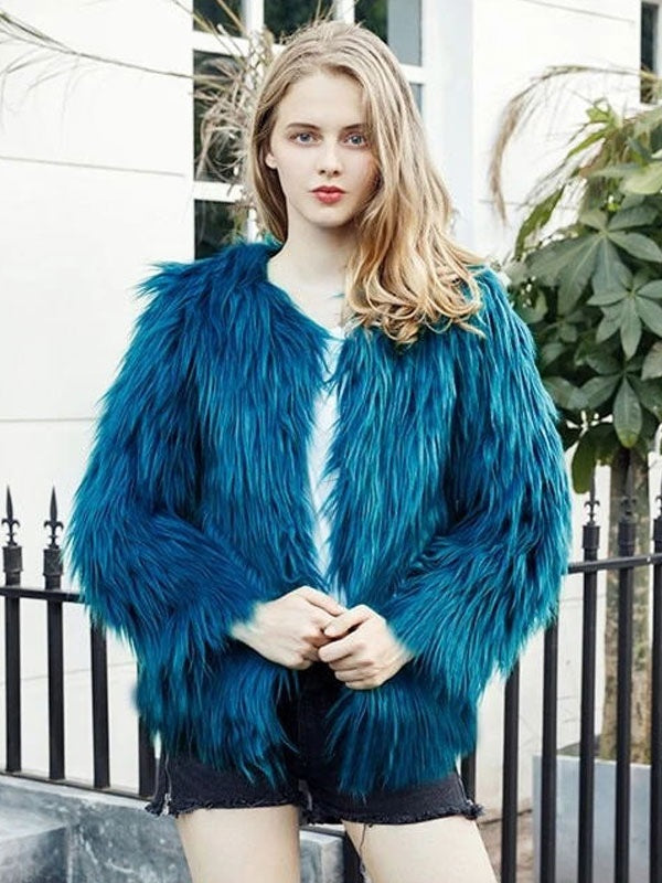 Coat Solid Color Long Sleeve Short Jacket
