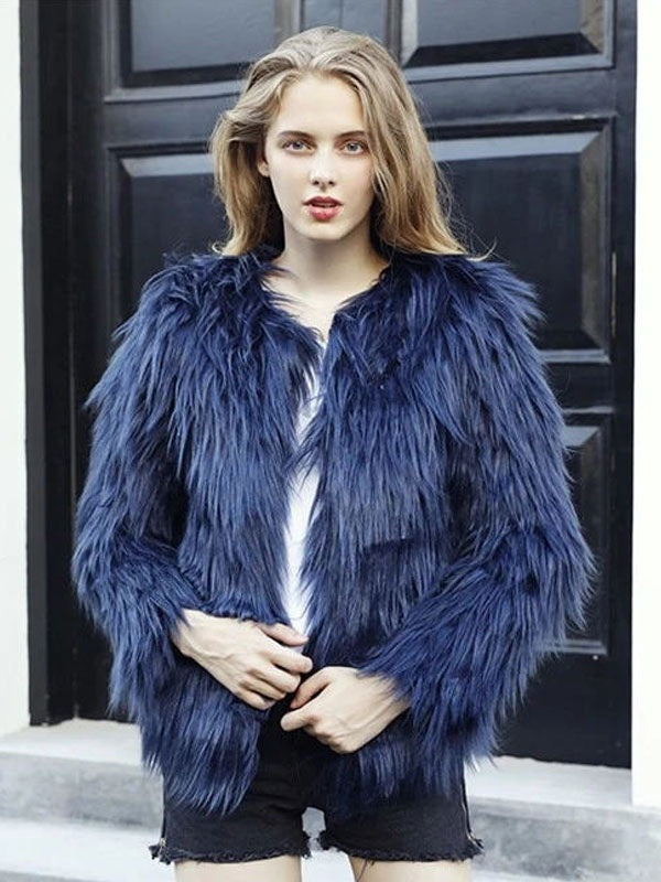 Coat Solid Color Long Sleeve Short Jacket