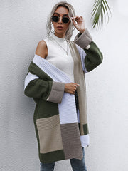 Cotton Plaid V-Neck Long Sleeves Coats Cardigans Sweaters