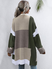 Cotton Plaid V-Neck Long Sleeves Coats Cardigans Sweaters