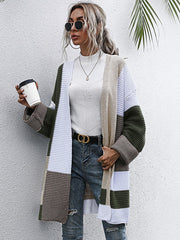 Cotton Plaid V-Neck Long Sleeves Coats Cardigans Sweaters