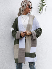 Cotton Plaid V-Neck Long Sleeves Coats Cardigans Sweaters
