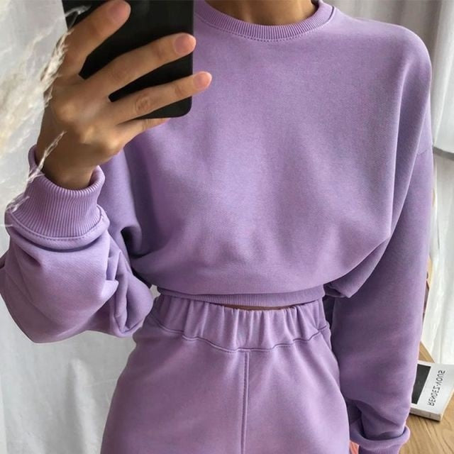 Crop Top Hoodies Sweatshirt Drop-shoulder Crop Top Clothes