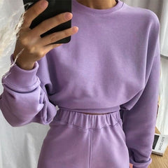 Crop Top Hoodies Sweatshirt Drop-shoulder Crop Top Clothes