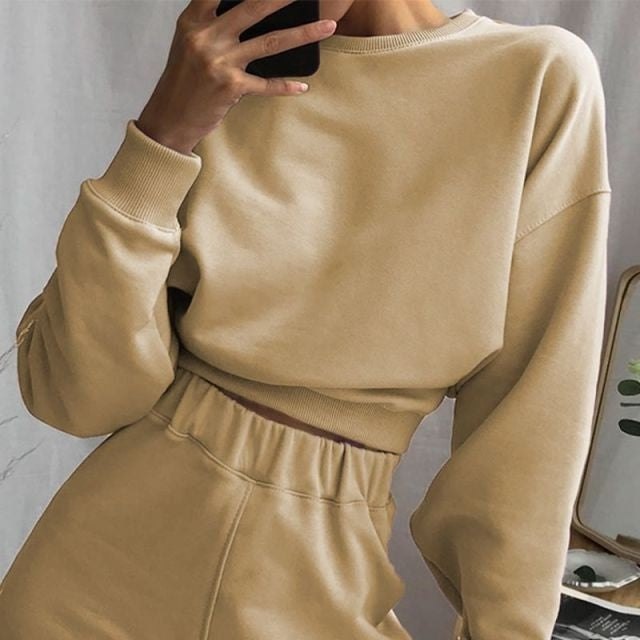 Crop Top Hoodies Sweatshirt Drop-shoulder Crop Top Clothes