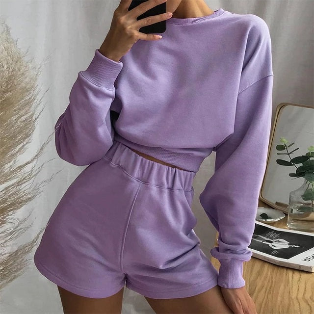 Crop Top Hoodies Sweatshirt Drop-shoulder Crop Top Clothes