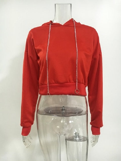 Crop Top Sexy Hoodies Sweatshirts Casual Fashion Punk Clothing