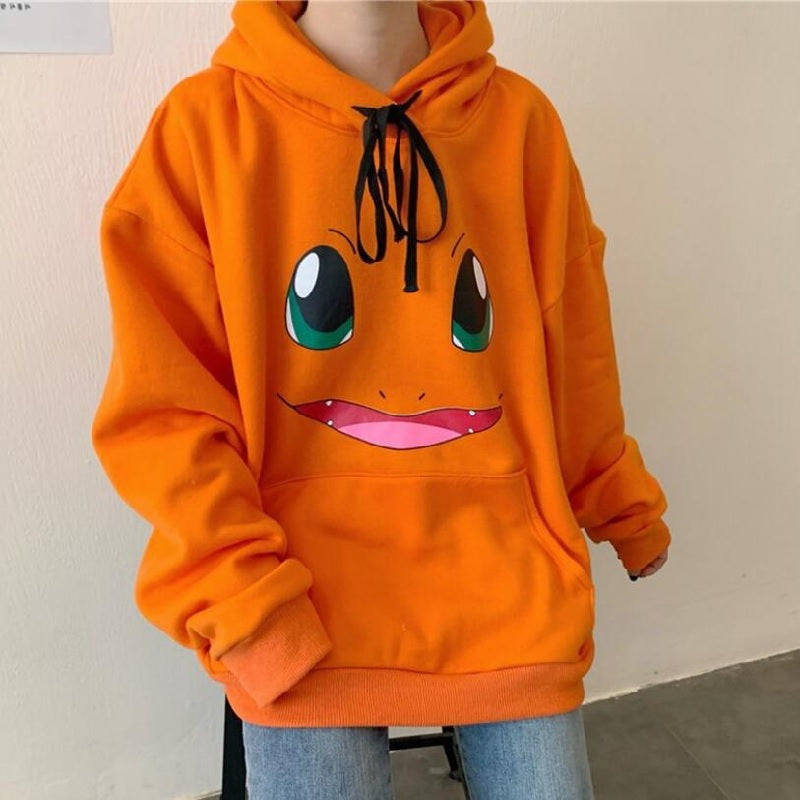 Cute rabbit ears hooded cartoon loose sweatshirt