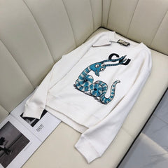 Designer fashion Cartoon Letter Print Casual Sweatshirt hoodie clothes