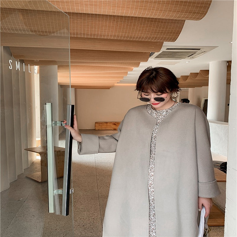 Double Sided Sewn Natural Cashmere Wool Coat