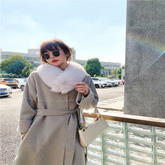 Double Sided Sewn Natural Cashmere Wool Coat