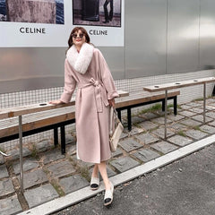 Double Sided Sewn Natural Cashmere Wool Coat