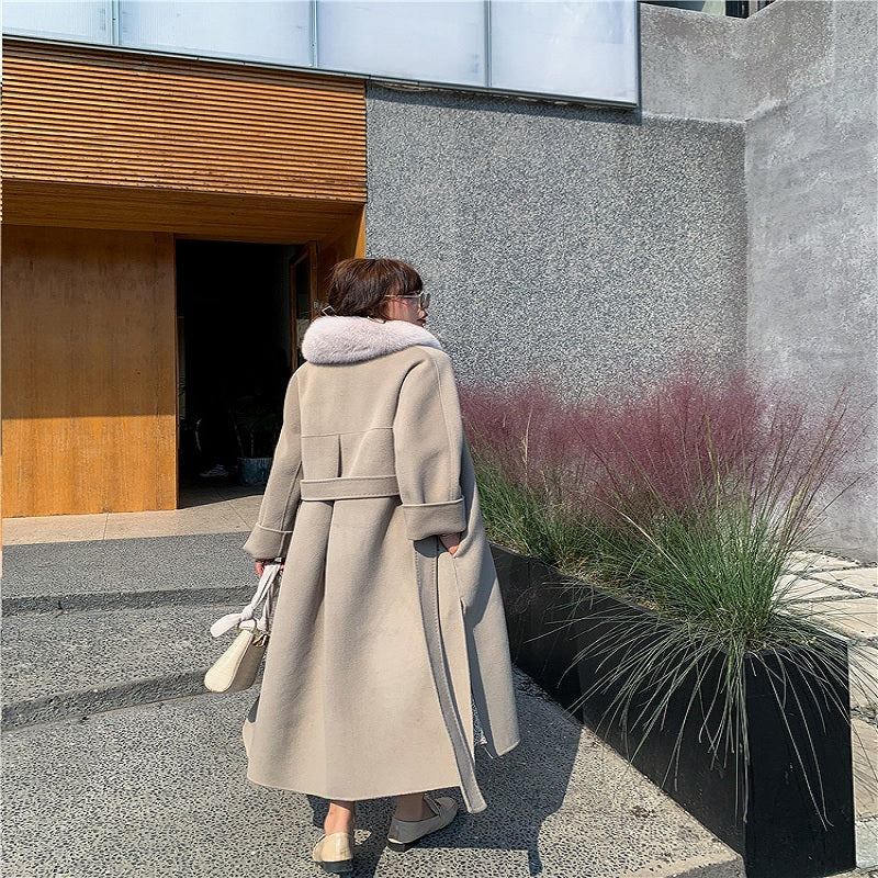 Double Sided Sewn Natural Cashmere Wool Coat
