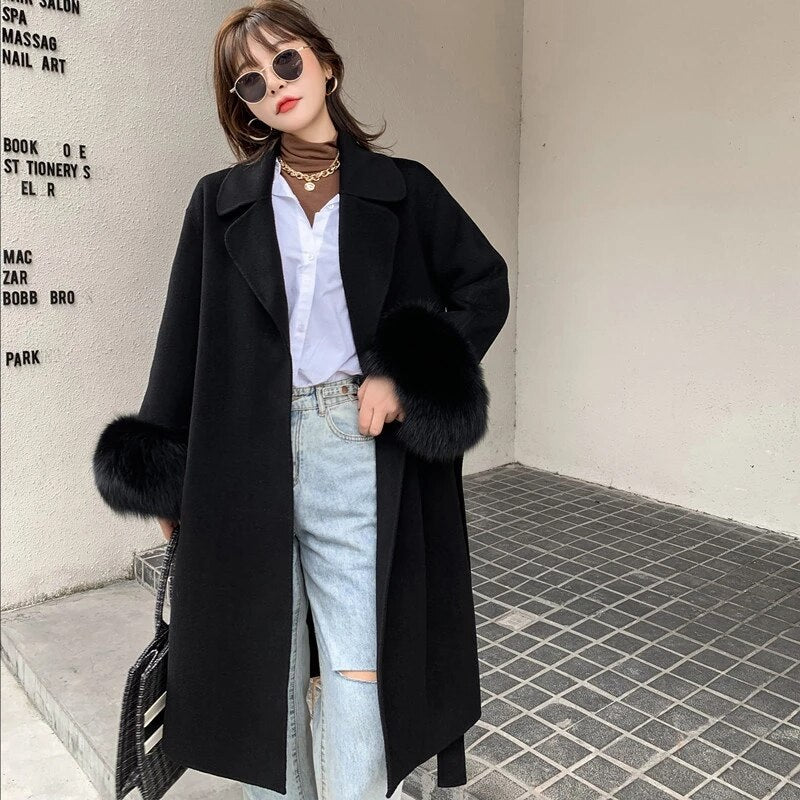 Double-sided Real Cashmere Wool Blends Coat