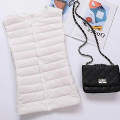 Duck Down Jacket V Collar Warm down sleeveless vest puffer