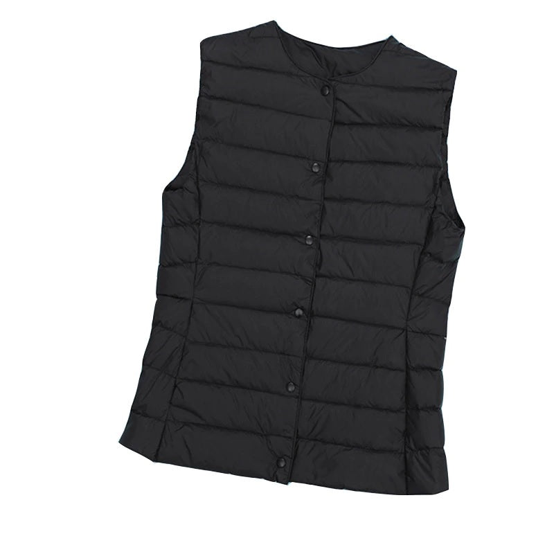 Duck Down Jacket V Collar Warm down sleeveless vest puffer