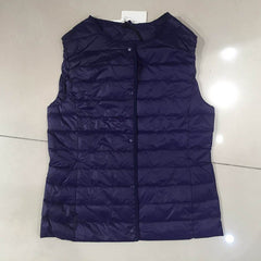 Duck Down Jacket V Collar Warm down sleeveless vest puffer
