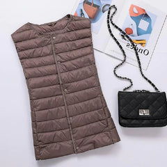 Duck Down Jacket V Collar Warm down sleeveless vest puffer