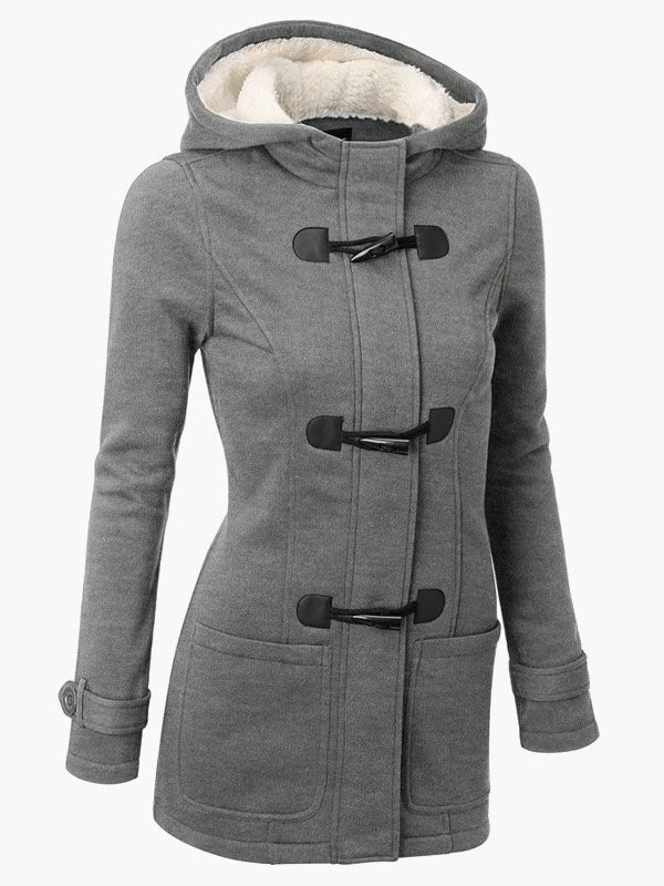Duffle Coat Long Sleeve Hoodie Jackets