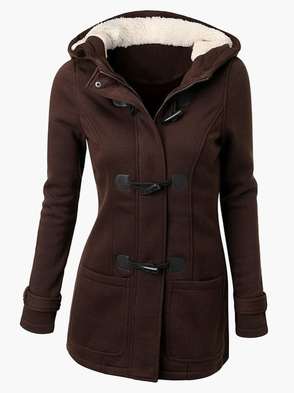 Duffle Coat Long Sleeve Hoodie Jackets