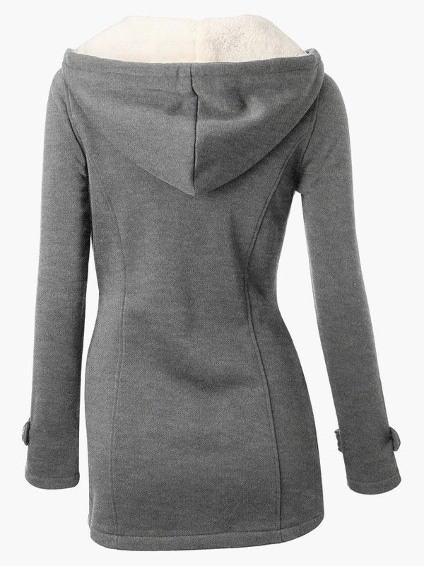 Duffle Coat Long Sleeve Hoodie Jackets