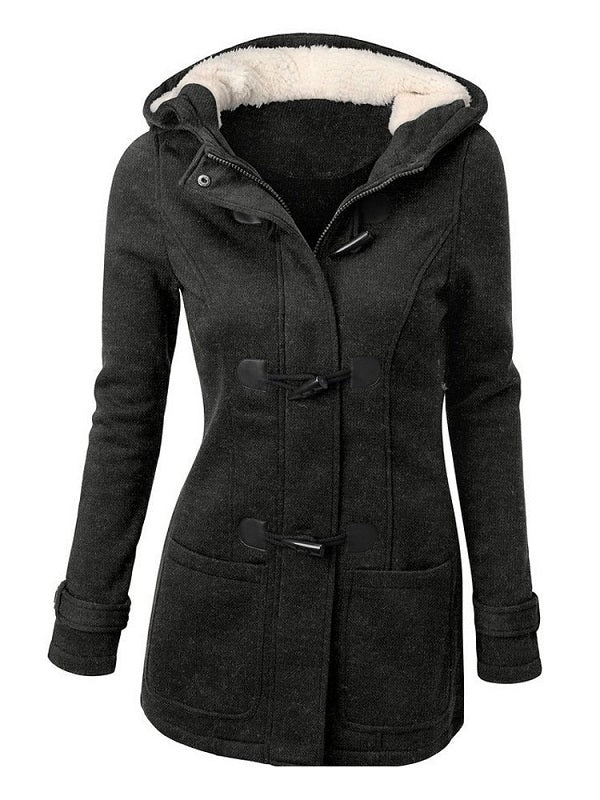 Duffle Coat Long Sleeve Hoodie Jackets