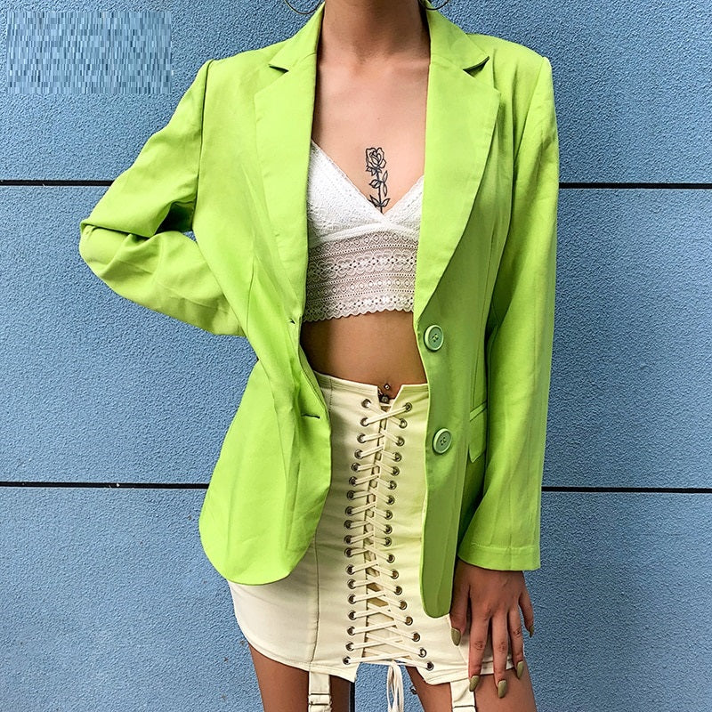 Elegant Casual Two Buttons Casual Jacket