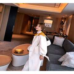 Elegant Double-Sided Handmade Large Lapel Coat