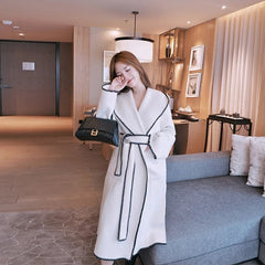 Elegant Double-Sided Woolen Hooded Coat